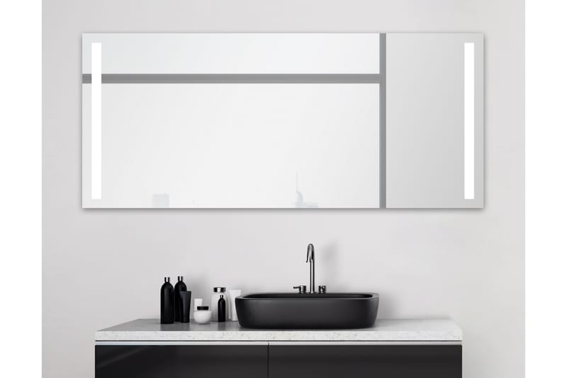 Speil Delaryd 160x70 cm - Sølv - Baderomsspeil med belysning - Speil - Baderomsspeil