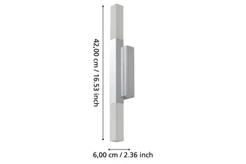 Spegelbelysning Eglo Alcudia Krom Satineret - Krom - Belysning - Baderomsbelysning - Baderomslampe vegg