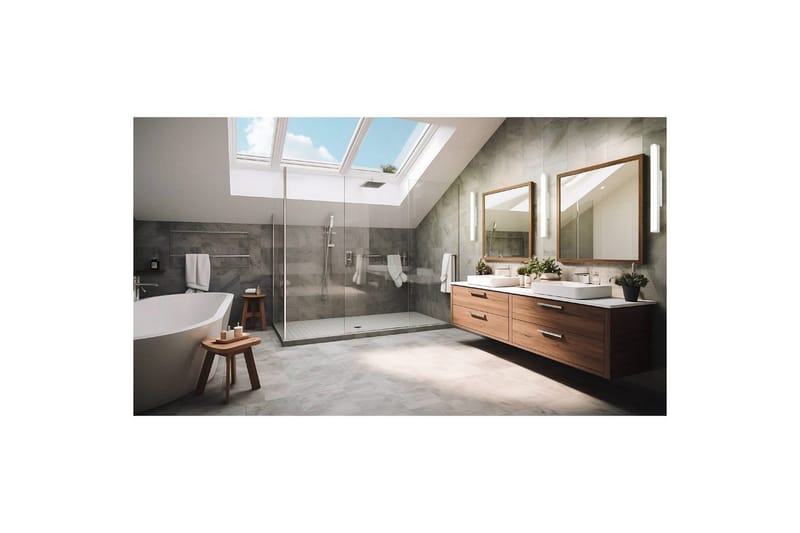 Spegelbelysning Eglo Torretta - Hvit/Grå - Belysning - Baderomsbelysning - Baderomslampe vegg