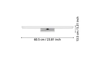 Speilbelysning Eglo Tabiano-Z 605 mm - Hvit/Krom - Belysning - Baderomsbelysning - Baderomslampe vegg