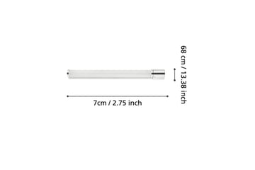 Speilbelysning Eglo Tragacete 1 med Uttak - Hvit/Sølv/Krom - Belysning - Baderomsbelysning - Baderomslampe vegg