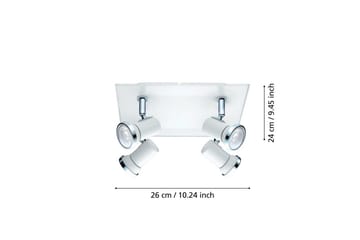 Spotlight Eglo Tamara 1 Kvadrat Hvit, Krom - Hvit/Krom - Belysning - Baderomsbelysning - Baderomslampe tak