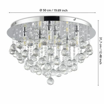 Taklampe Almonte - Krom - Belysning - Innendørsbelysning & Lamper - Taklampe - Takplafond