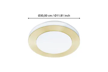 Taklampe Eglo Led Carpi - Hvit/Messing - Belysning - Baderomsbelysning - Baderomslampe tak