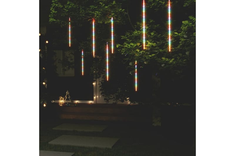 8stk Meteorlys 50 cm 288 LED innendørs og utendørs - Flerfarget - Trappebelysning - Lyslist - Dekorasjonsbelysning