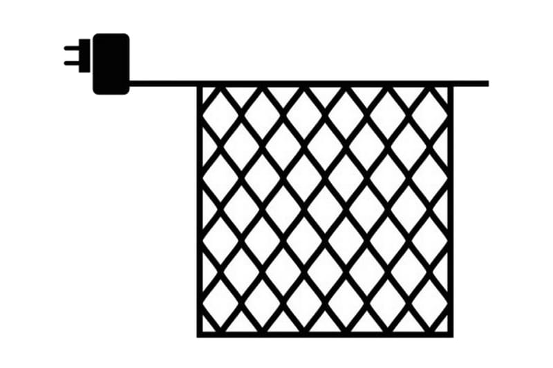 David Nett 2x2m/200L ledning - Lysslynge innendørs - Lysslynge barnerom - Dekorasjonsbelysning