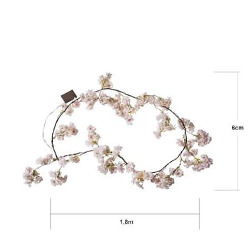 CherryFlower Girlander 180 cm - transparent rosa - Belysning - Dekorasjonsbelysning - Dekorativ innendørsbelysning - Partyslynge