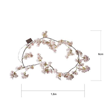 CherryFlower Girlander 180 cm - transparent rosa - Belysning - Dekorasjonsbelysning - Dekorativ innendørsbelysning - Partyslynge