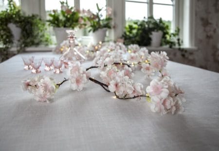 CherryFlower Girlander 180 cm - transparent rosa - Belysning - Dekorasjonsbelysning - Dekorativ innendørsbelysning - Partyslynge
