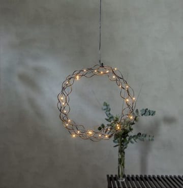 Curly krans med belysning 30 cm - svart - Belysning - Dekorasjonsbelysning - Dekorativ innendørsbelysning - Lyslist