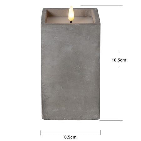 Flamme Cem LED-kubbelys 9 cm - grå - Belysning - Dekorasjonsbelysning - Dekorativ innendørsbelysning - Batteridrevne lys