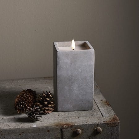 Flamme Cem LED-kubbelys 9 cm - grå - Belysning - Dekorasjonsbelysning - Dekorativ innendørsbelysning - Batteridrevne lys