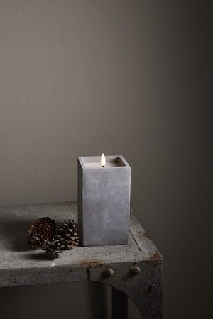Flamme Cem LED-kubbelys 9 cm - grå - Belysning - Dekorasjonsbelysning - Dekorativ innendørsbelysning - Batteridrevne lys