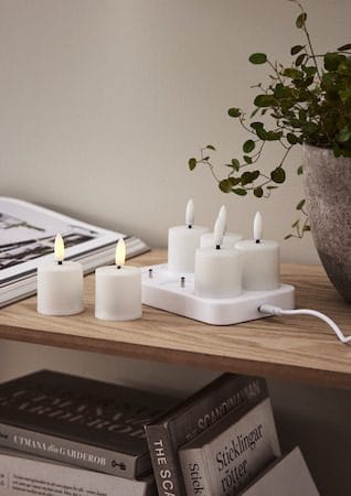 Flamme Charge LED-lys 6-pakning 14 cm - hvit - Belysning - Dekorasjonsbelysning - Dekorativ innendørsbelysning - Batteridrevne lys