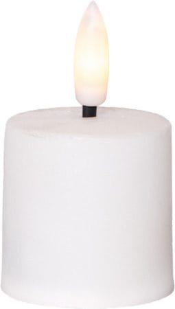 Flamme Charge LED-lys 6-pakning 14 cm, hvit