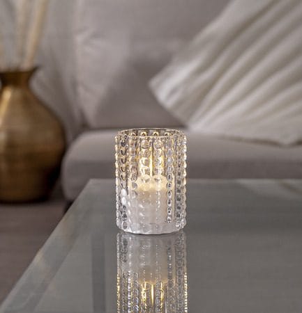 Flamme Dotty LED-lys 9 cm - transparent - Belysning - Dekorasjonsbelysning - Dekorativ innendørsbelysning - Batteridrevne lys