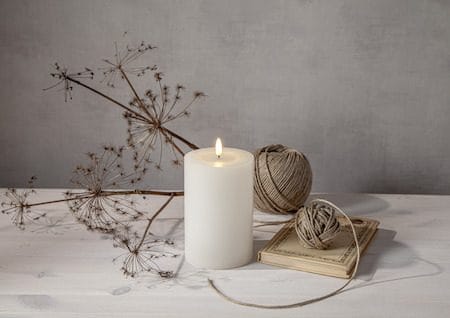 Flamme Flow Big LED-kubbelys 17,5 cm - hvit - Belysning - Dekorasjonsbelysning - Dekorativ innendørsbelysning - Batteridrevne lys