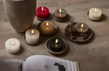 Flamme Flow LED-telys 2-pakning 7 cm - hvit - Belysning - Dekorasjonsbelysning - Dekorativ innendørsbelysning - Batteridrevne lys