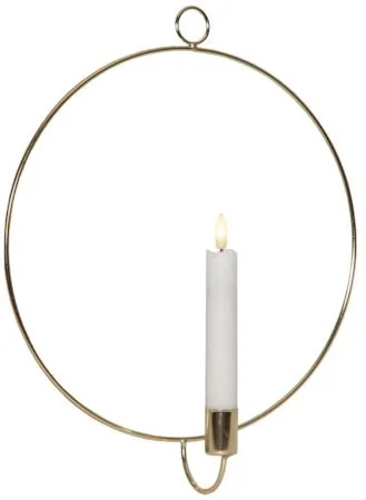 Flamme Ring innendørsdekorasjon 28 cm - messing - Belysning - Dekorasjonsbelysning - Dekorativ innendørsbelysning - Batteridrevne lys
