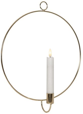 Flamme Ring innendørsdekorasjon 28 cm - messing - Belysning - Dekorasjonsbelysning - Dekorativ innendørsbelysning - Batteridrevne lys