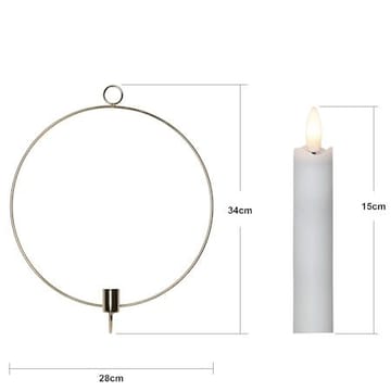 Flamme Ring innendørsdekorasjon 28 cm - messing - Belysning - Dekorasjonsbelysning - Dekorativ innendørsbelysning - Batteridrevne lys