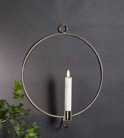 Flamme Ring innendørsdekorasjon 28 cm - messing - Belysning - Dekorasjonsbelysning - Dekorativ innendørsbelysning - Batteridrevne lys