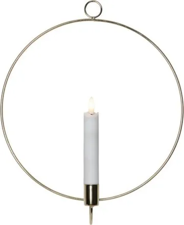 Flamme Ring innendørsdekorasjon 28 cm - messing - Belysning - Dekorasjonsbelysning - Dekorativ innendørsbelysning - Batteridrevne lys