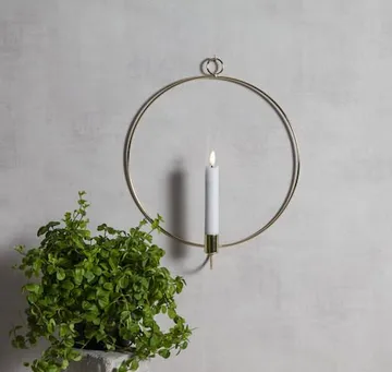 Flamme Ring innendørsdekorasjon 28 cm - messing - Belysning - Dekorasjonsbelysning - Dekorativ innendørsbelysning - Batteridrevne lys