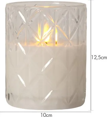 Flamme Romb LED-lys 10 cm - transparent - Belysning - Dekorasjonsbelysning - Dekorativ innendørsbelysning - Batteridrevne lys