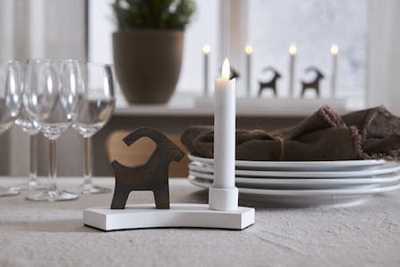 Flamme Rustic LED antikklys 2-pakning 15 cm - hvit - Belysning - Dekorasjonsbelysning - Dekorativ innendørsbelysning - Batteridrevne lys