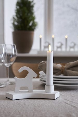 Flamme Rustic LED antikklys 2-pakning 15 cm - hvit - Belysning - Dekorasjonsbelysning - Dekorativ innendørsbelysning - Batteridrevne lys