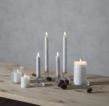 Flamme Rustic LED antikklys 2-pakning 15 cm - hvit - Belysning - Dekorasjonsbelysning - Dekorativ innendørsbelysning - Batteridrevne lys