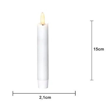 Flamme Rustic LED antikklys 2-pakning 15 cm - hvit - Belysning - Dekorasjonsbelysning - Dekorativ innendørsbelysning - Batteridrevne lys