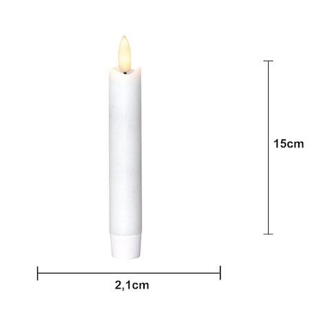 Flamme Rustic LED antikklys 2-pakning 15 cm - hvit - Belysning - Dekorasjonsbelysning - Dekorativ innendørsbelysning - Batteridrevne lys