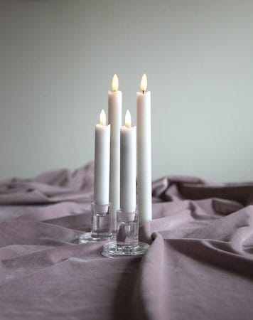 Flamme Rustic LED antikklys 2-pakning 15 cm - hvit - Belysning - Dekorasjonsbelysning - Dekorativ innendørsbelysning - Batteridrevne lys