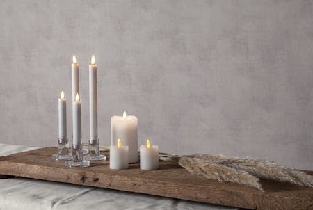 Flamme Rustic LED antikklys 2-pakning 15 cm - hvit - Belysning - Dekorasjonsbelysning - Dekorativ innendørsbelysning - Batteridrevne lys