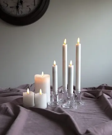 Flamme Rustic LED antikklys 2-pakning 15 cm - hvit - Belysning - Dekorasjonsbelysning - Dekorativ innendørsbelysning - Batteridrevne lys