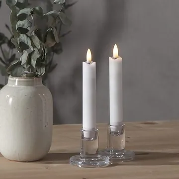 Flamme Rustic LED antikklys 2-pakning 15 cm - hvit - Belysning - Dekorasjonsbelysning - Dekorativ innendørsbelysning - Batteridrevne lys