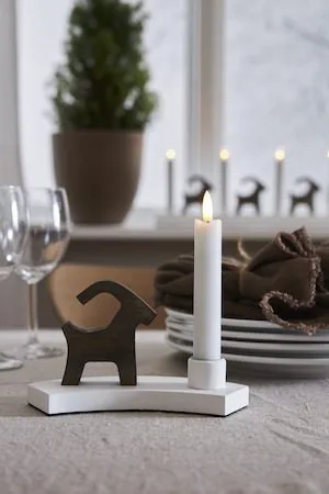 Flamme Rustic LED antikklys 2-pakning 15 cm - hvit - Belysning - Dekorasjonsbelysning - Dekorativ innendørsbelysning - Batteridrevne lys
