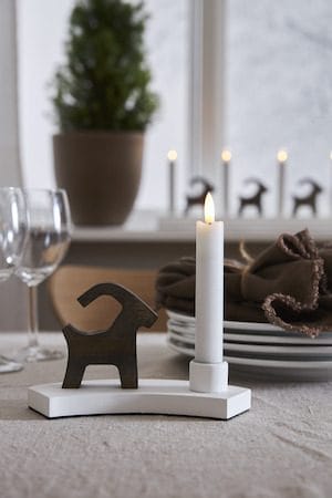 Flamme Rustic LED antikklys 2-pakning 15 cm - hvit - Belysning - Dekorasjonsbelysning - Dekorativ innendørsbelysning - Batteridrevne lys
