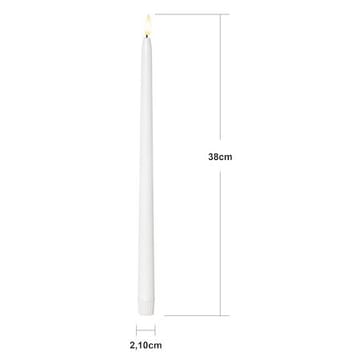 Flamme Slim LED antikklys 2-pakning 38 cm - hvit - Belysning - Dekorasjonsbelysning - Dekorativ innendørsbelysning - Batteridrevne lys