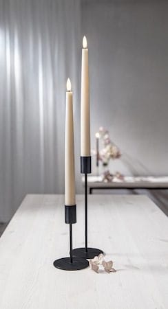 Flamme Slim LED-kronelys 2-pakning 28,5 cm - beige - Belysning - Dekorasjonsbelysning - Dekorativ innendørsbelysning - Batteridrevne lys