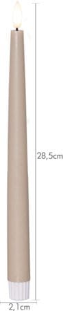 Flamme Slim LED-kronelys 2-pakning 28,5 cm - beige - Belysning - Dekorasjonsbelysning - Dekorativ innendørsbelysning - Batteridrevne lys