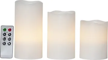 May LED-kubbelys 3-pakning 7,5 cm - marmorert hvit - Belysning - Dekorasjonsbelysning - Dekorativ innendørsbelysning - Batteridrevne lys