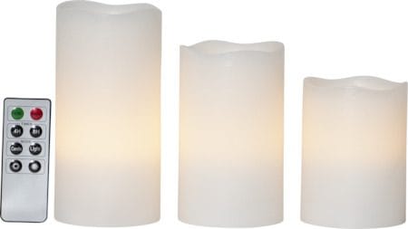 May LED-kubbelys 3-pakning 7,5 cm - marmorert hvit - Belysning - Dekorasjonsbelysning - Dekorativ innendørsbelysning - Batteridrevne lys