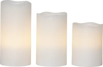 May LED-kubbelys 3-pakning 7,5 cm - marmorert hvit - Belysning - Dekorasjonsbelysning - Dekorativ innendørsbelysning - Batteridrevne lys