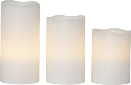 May LED-kubbelys 3-pakning 7,5 cm - marmorert hvit - Belysning - Dekorasjonsbelysning - Dekorativ innendørsbelysning - Batteridrevne lys