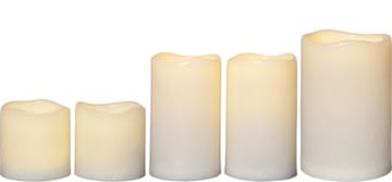 Paul sett med 5 LED-kubbelys 10 cm - elfenbenshvit - Belysning - Dekorasjonsbelysning - Dekorativ innendørsbelysning - Batteridrevne lys