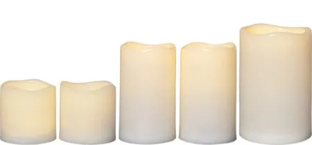 Paul sett med 5 LED-kubbelys 10 cm - elfenbenshvit - Belysning - Dekorasjonsbelysning - Dekorativ innendørsbelysning - Batteridrevne lys