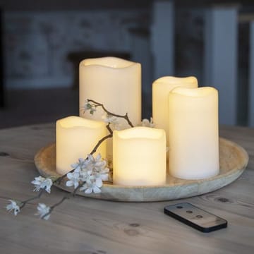 Paul sett med 5 LED-kubbelys 10 cm - elfenbenshvit - Belysning - Dekorasjonsbelysning - Dekorativ innendørsbelysning - Batteridrevne lys